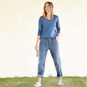 Lands End Recover Straight Leg Utility Jeans, High Waisted🖤